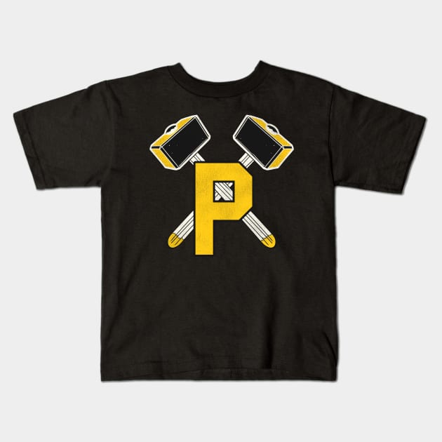 Defunct Pittsburgh Ironmen Basketball Team Kids T-Shirt by Defunctland